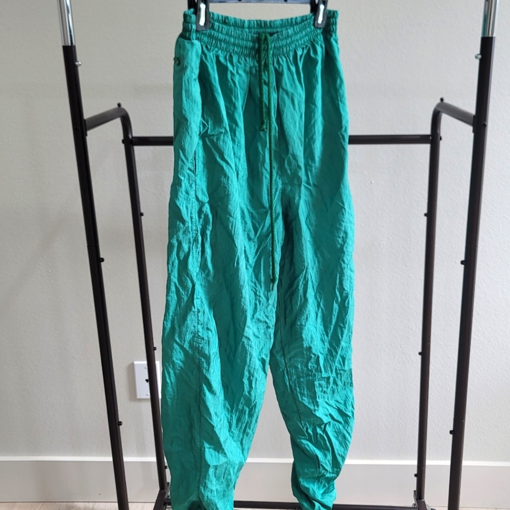 Tonix Mens Green Vintage Ankle Zip Sweatpants